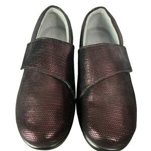 Alegria Lauryn Shoes Women's Size 38 W Wide Comfort Burgundy Metallic LAU-302W‎